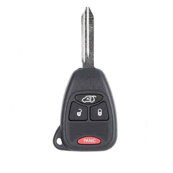 Keyless Factory KeylessFactory: Chrysler / Jeep / Dodge 2004 - 2016 / 4-Button Remote Head Key Shell / OHT692427AA RHS-CHY-1364 - main